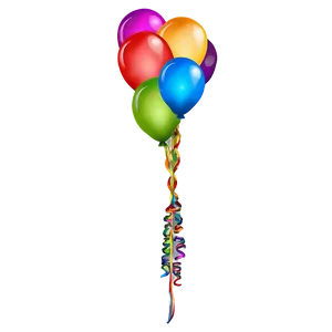 Rainbow Balloons PNG Lih