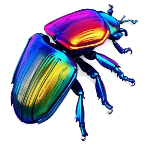Rainbow Beetle Graphic PNG 58