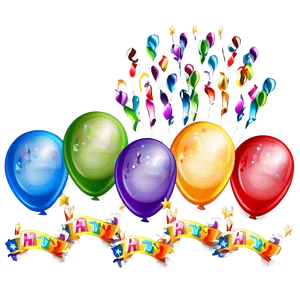 Rainbow Birthday Balloon PNG Udc67 PNG