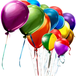 Rainbow Birthday Balloon PNG Vnj PNG