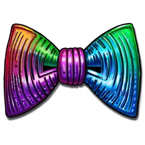 Rainbow Bow Tie Art PNG Jru3