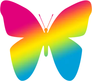 Rainbow Butterfly Graphic PNG