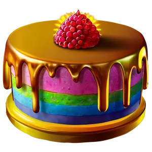 Rainbow Cake Emoji Png 97 PNG image