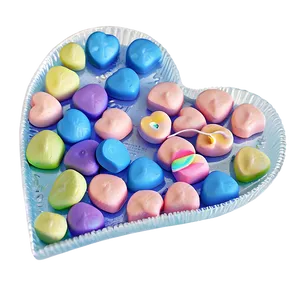 Rainbow Candy Hearts PNG Aft PNG