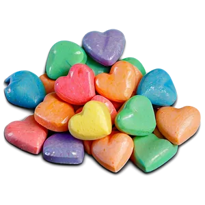 Rainbow Candy Hearts PNG Ixt