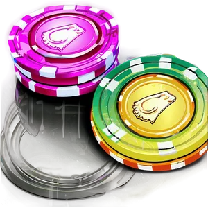 Rainbow Casino Chips PNG Fya11 PNG