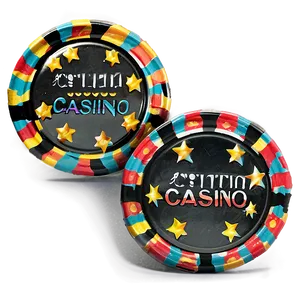 Rainbow Casino Chips PNG Wme