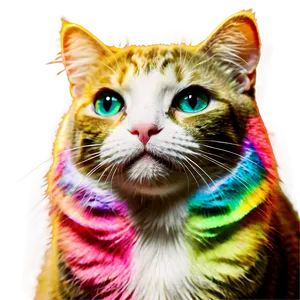 Rainbow Cat Filter PNG 37