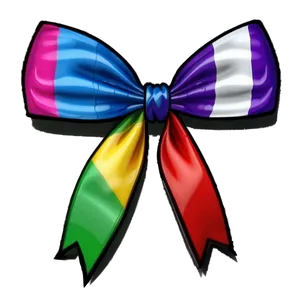 Rainbow Cheer Bow Png 14 PNG image