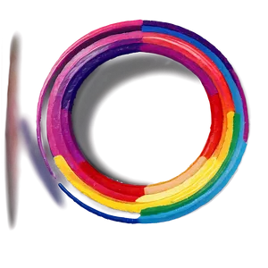 Rainbow Circle Abstract Painting Png 06262024 PNG image