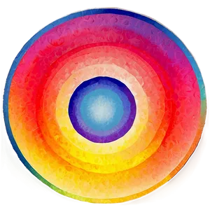 Rainbow Circle Abstract Painting Png 90 PNG image