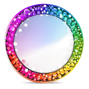 Rainbow Circle Bokeh Background PNG 06262024