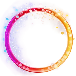 Rainbow Circle Bokeh Background PNG 06262024