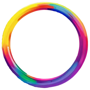 Rainbow Circle Digital Painting Png 06262024 PNG image