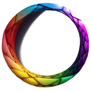 Rainbow Circle Fractal Art Png 06262024 PNG image