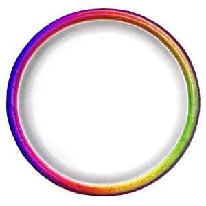 Rainbow Circle Frame Png 04292024 PNG image