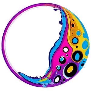 Rainbow Circle Ink Splash Png Fay51 PNG image