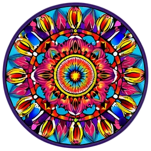 Rainbow Circle Mandala Design Png 69 PNG image