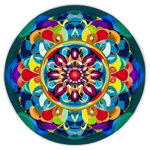 Rainbow Circle Mandala Design Png 92 PNG image