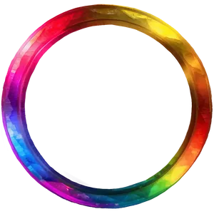Rainbow Circle Prism Reflection PNG 06262024