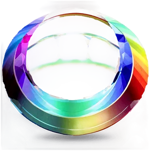 Rainbow Circle Prism Reflection PNG 06262024
