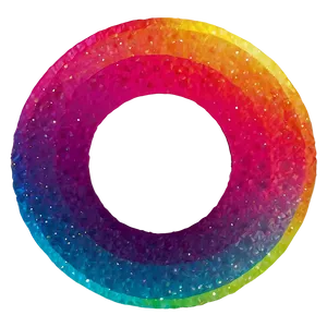 Rainbow Circle Retro Sunburst PNG 06262024