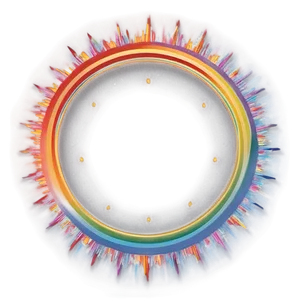 Rainbow Circle Retro Sunburst PNG 62