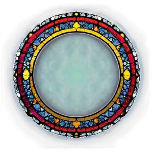 Rainbow Circle Stained Glass Effect PNG Coq9 PNG