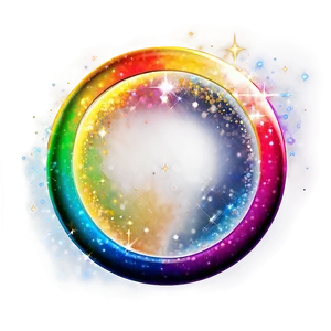 Rainbow Circle With Sparkles PNG Lgv8 PNG