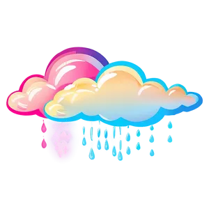 Rainbow Cloud Cute PNG 42