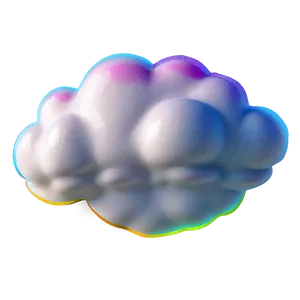 Rainbow Cloud Emoji Png 06272024 PNG image