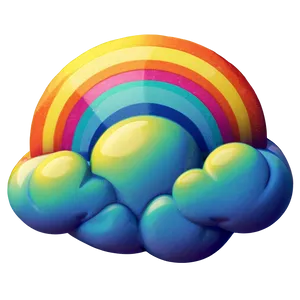 Rainbow Cloud Emoji PNG Yih45 PNG