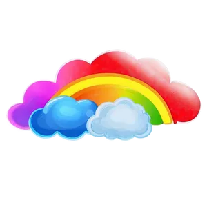 Rainbow Clouds Sky PNG Tmt43