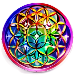 Rainbow Color Flower Of Life PNG Cbg60 PNG