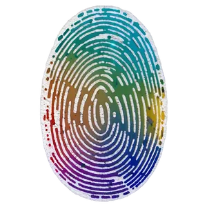 Rainbow Colored Fingerprint Png 05242024 PNG image