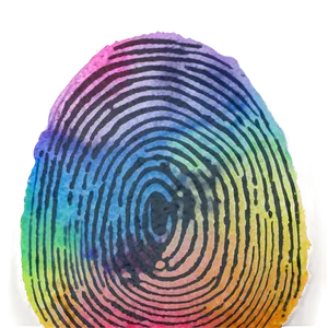 Rainbow Colored Fingerprint Png 49 PNG image