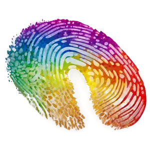 Rainbow Colored Fingerprint Png Qkk PNG image