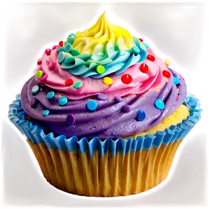 Rainbow Cupcake PNG Cks