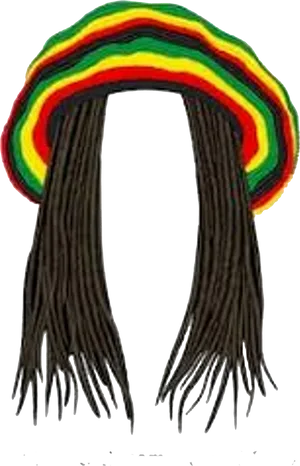 Rainbow Dreadlocks Hat PNG