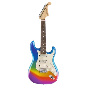 Rainbow Electric Guitar PNG 05252024