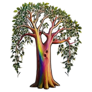 Rainbow Eucalyptus Tree PNG 05242024