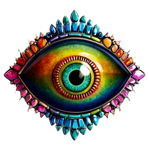 Rainbow Evil Eye PNG Knp PNG