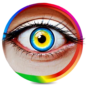 Rainbow Evil Eye PNG Tep PNG