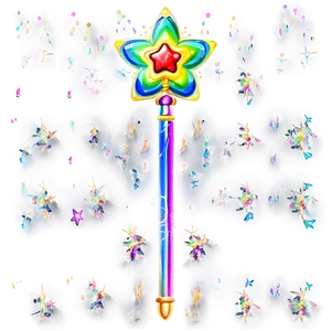 Rainbow Fairy Wand PNG 62