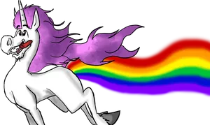 Rainbow Farting Unicorn PNG image