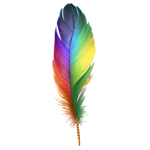 Rainbow Feather Plume PNG 04292024