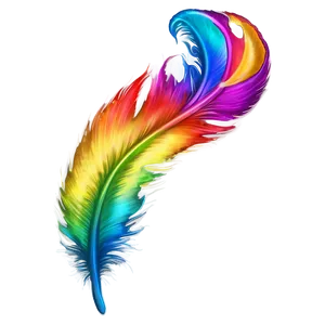 Rainbow Feather Plume Png 54 PNG image