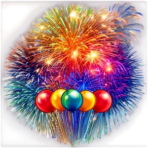 Rainbow Firework Burst Png 04292024 PNG image