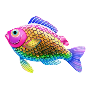 Rainbow Fish Scale Pattern PNG 24