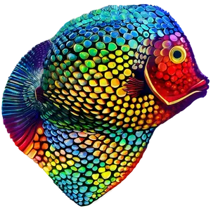 Rainbow Fish Scale Pattern PNG 27